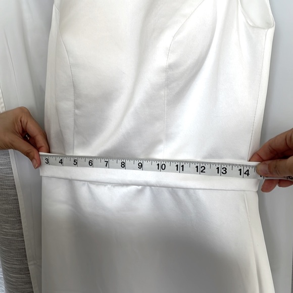 New! Elegant white satin gown - size Petite XS custom - Picture 8 of 9